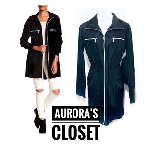 Michael Kors S Black Nylon Jacket Trench NWT